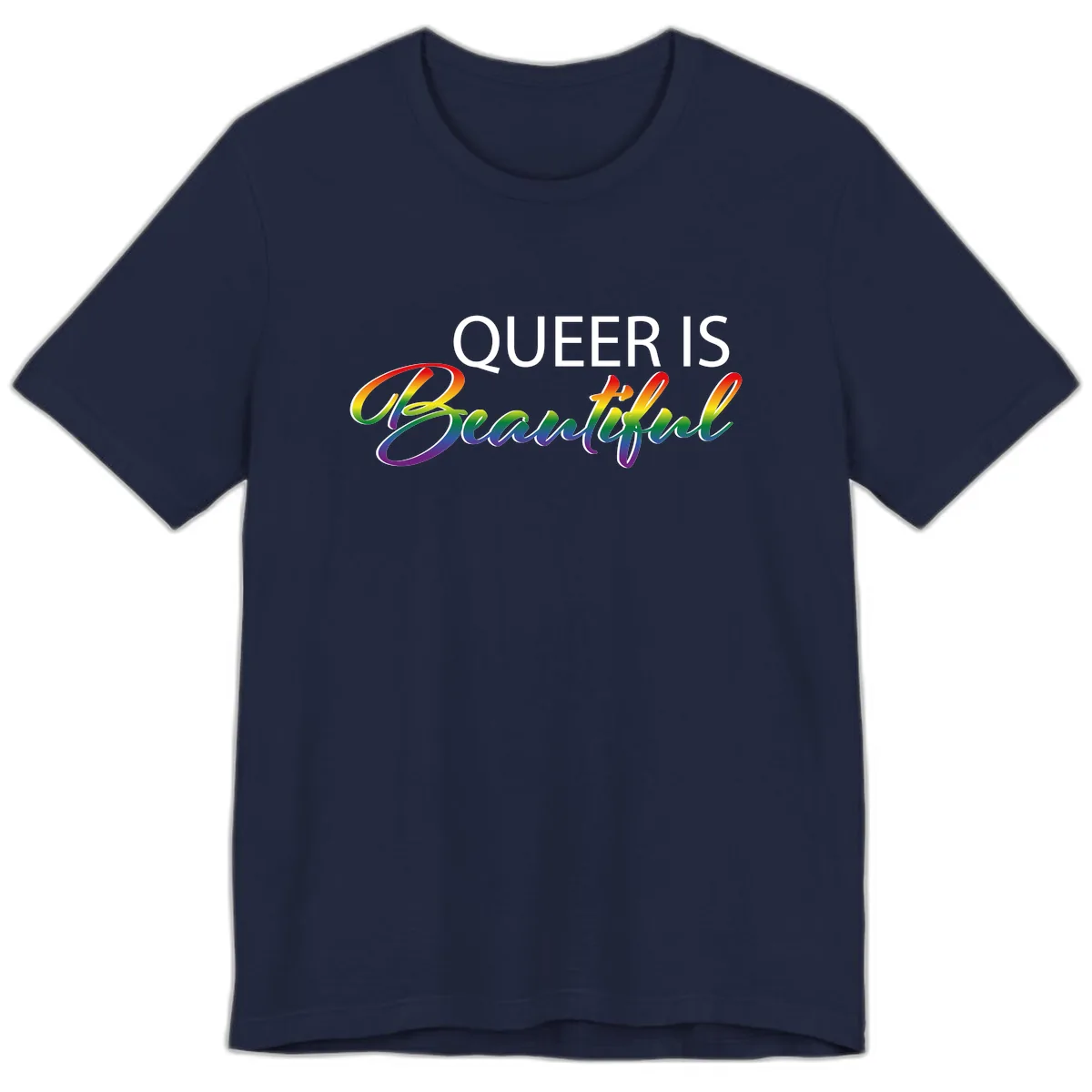 Queer Is Beautiful Premium T-Shirt in Navy