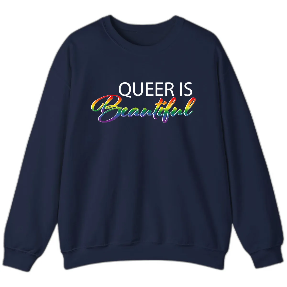 Queer Is Beautiful Sweatshirt in Navy