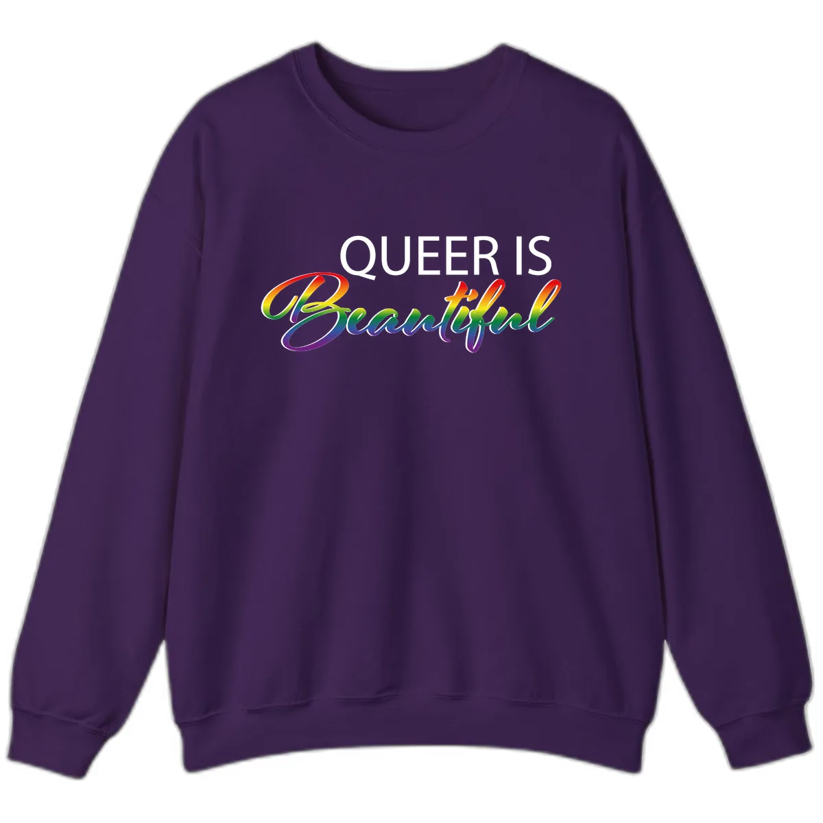 Queer Is Beautiful Sweatshirt in Purple