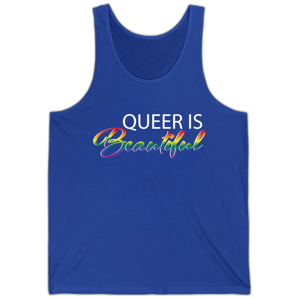 Queer Is Beautiful Tank in True Royal