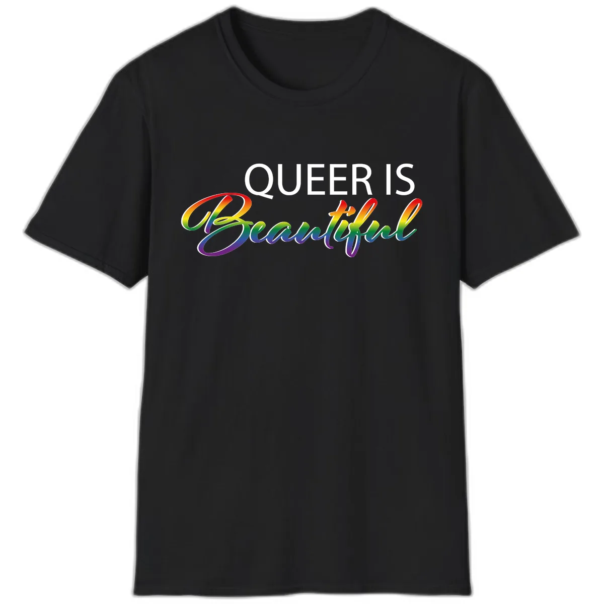 Queer Is Beautiful T-Shirt in Black