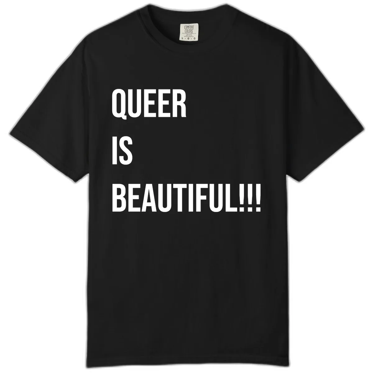 Queer Is Beautiful Comfort Color in Black