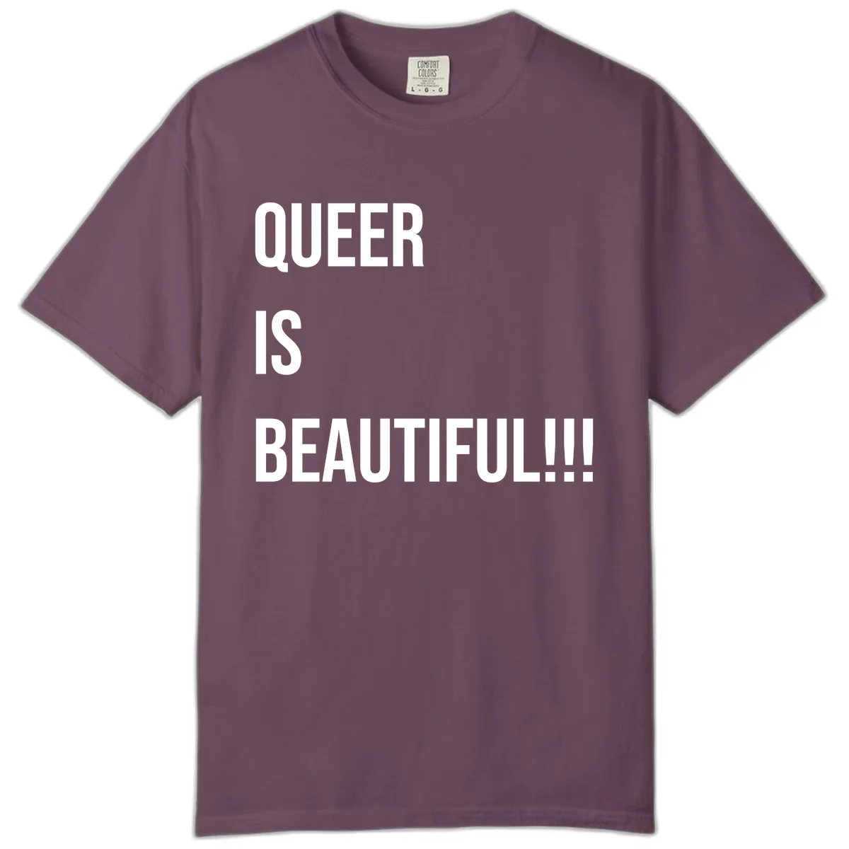 Queer Is Beautiful Comfort Color in Berry