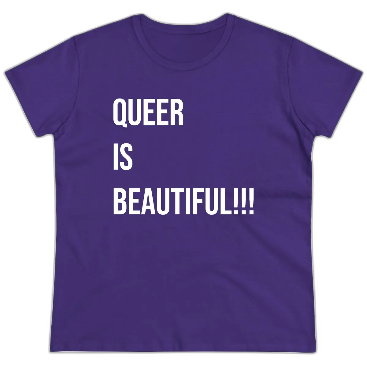 Queer Is Beautiful Ladies Tee in Purple