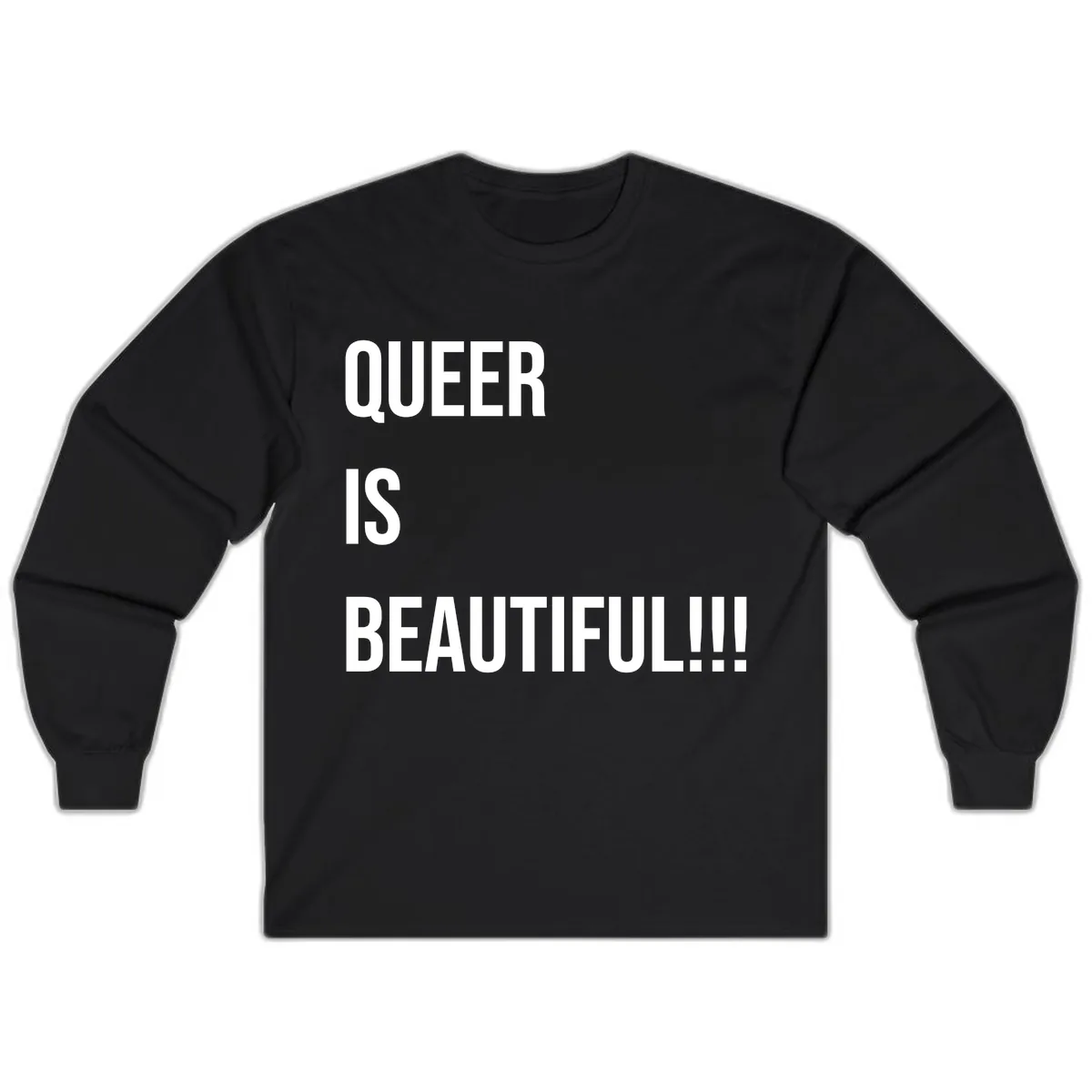 Queer Is Beautiful Long Sleeve in Black