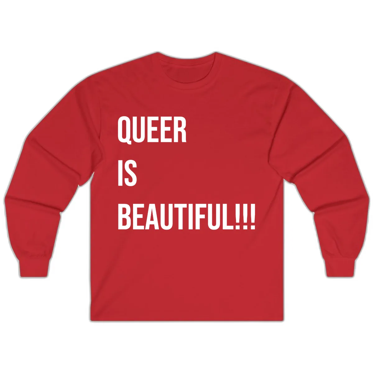 Queer Is Beautiful Long Sleeve in Red