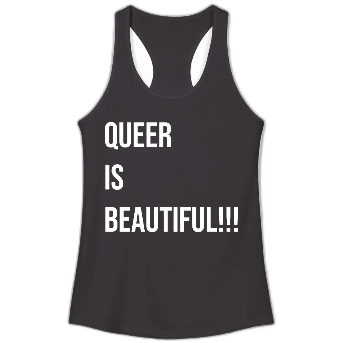 Queer Is Beautiful Ladies Tank in Black