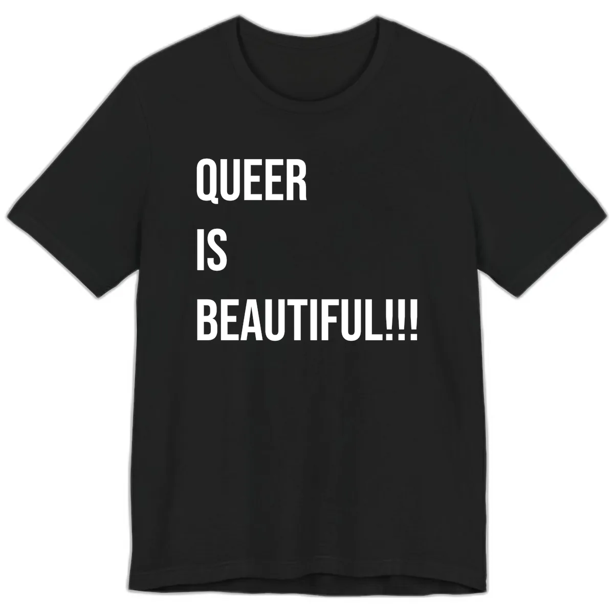 Queer Is Beautiful Premium T-Shirt in Black