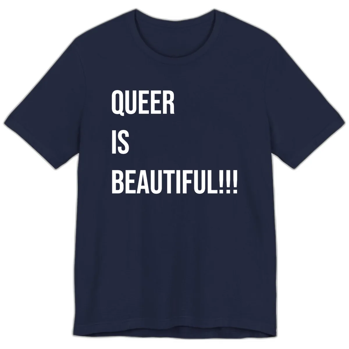 Queer Is Beautiful Premium T-Shirt in Navy