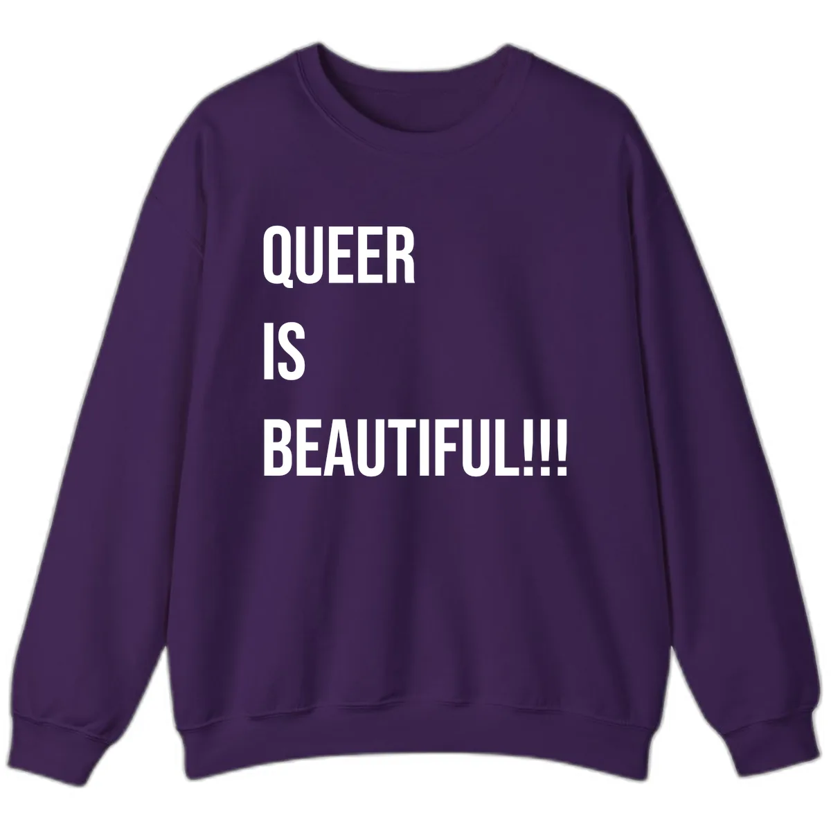 Queer Is Beautiful Sweatshirt in Purple