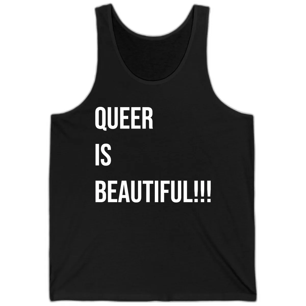 Queer Is Beautiful Tank in Black