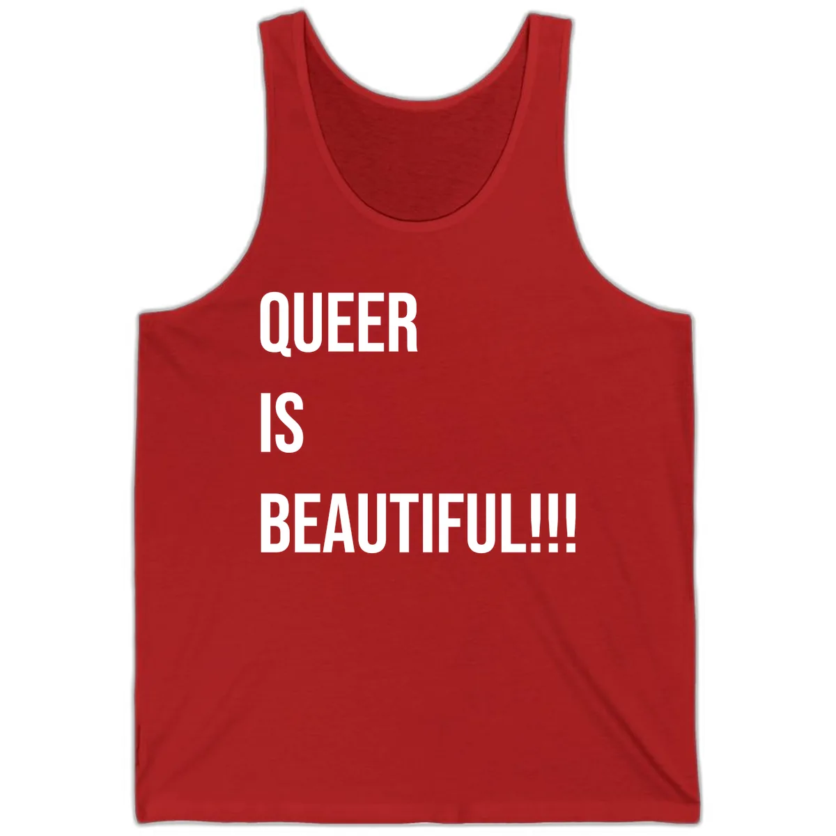 Queer Is Beautiful Tank in Red