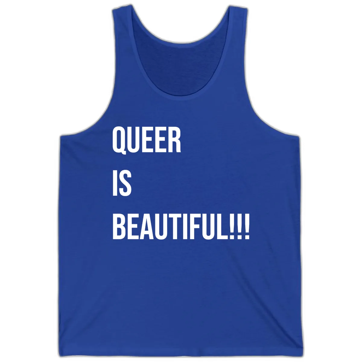Queer Is Beautiful Tank in True Royal