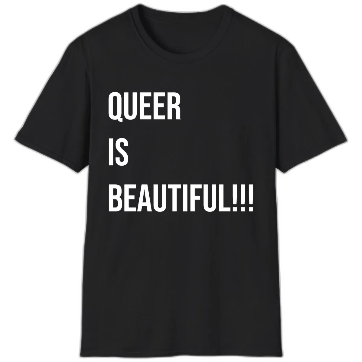 Queer Is Beautiful T-Shirt in Black