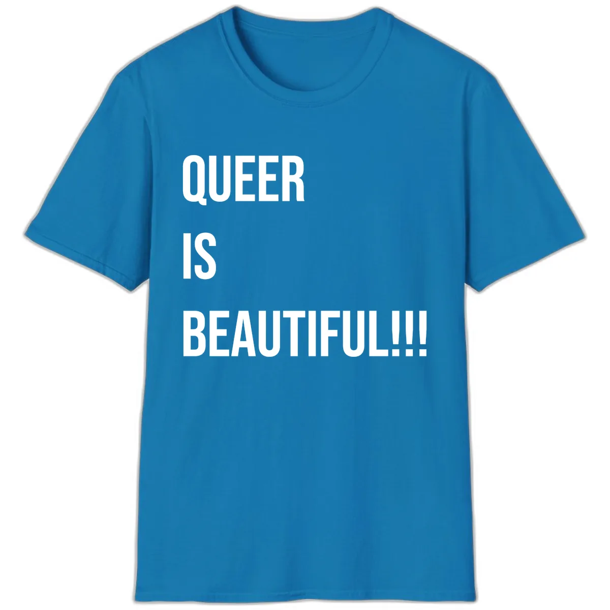 Queer Is Beautiful T-Shirt in Sapphire