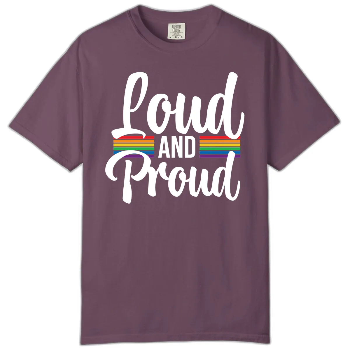 Loud And Proud Rainbow Pride Comfort Color in Berry