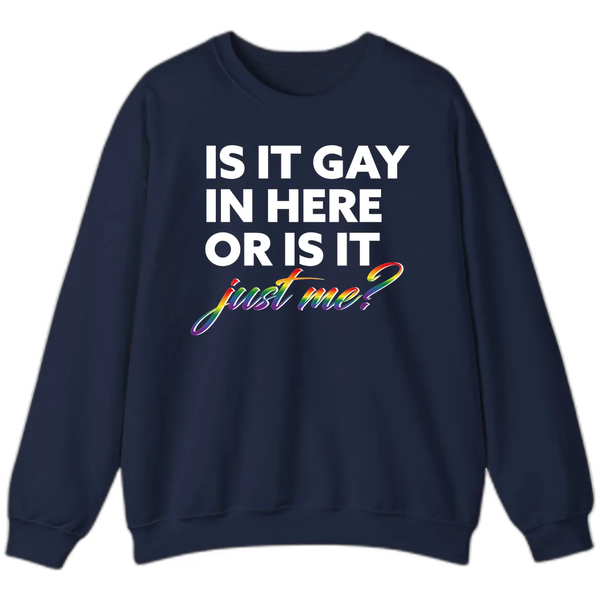 Is It Gay In Here Or Is It Me Sweatshirt in Navy