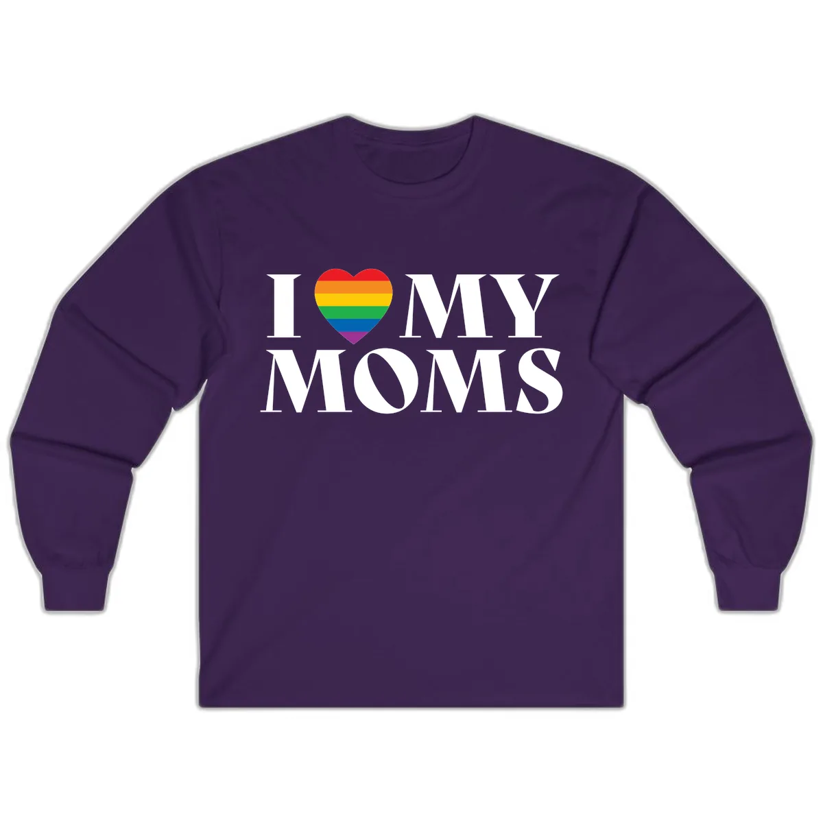 I Love My Moms Pride Long Sleeve in Purple