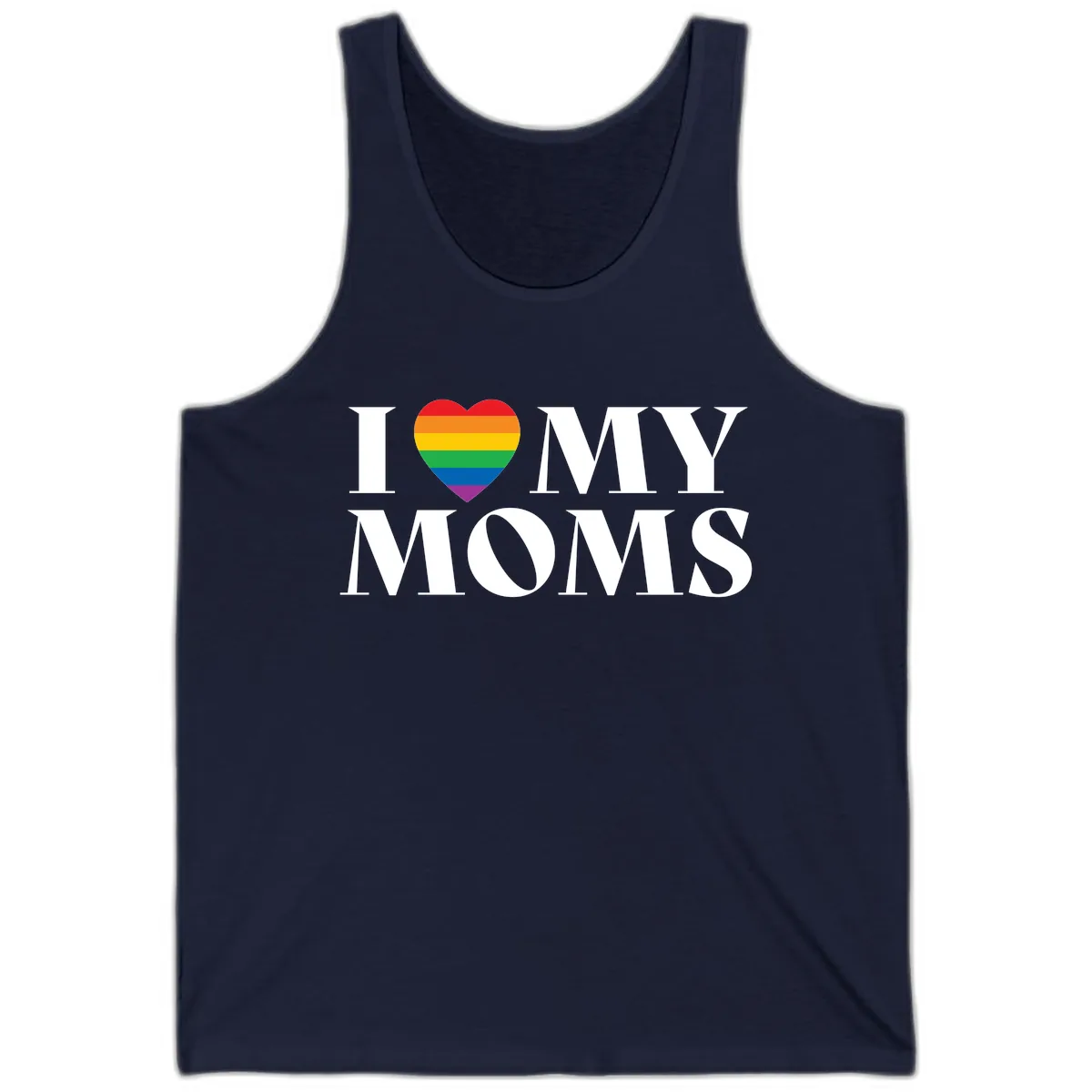 I Love My Moms Pride Tank in Navy