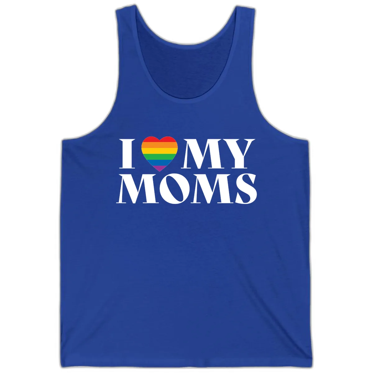 I Love My Moms Pride Tank in True Royal