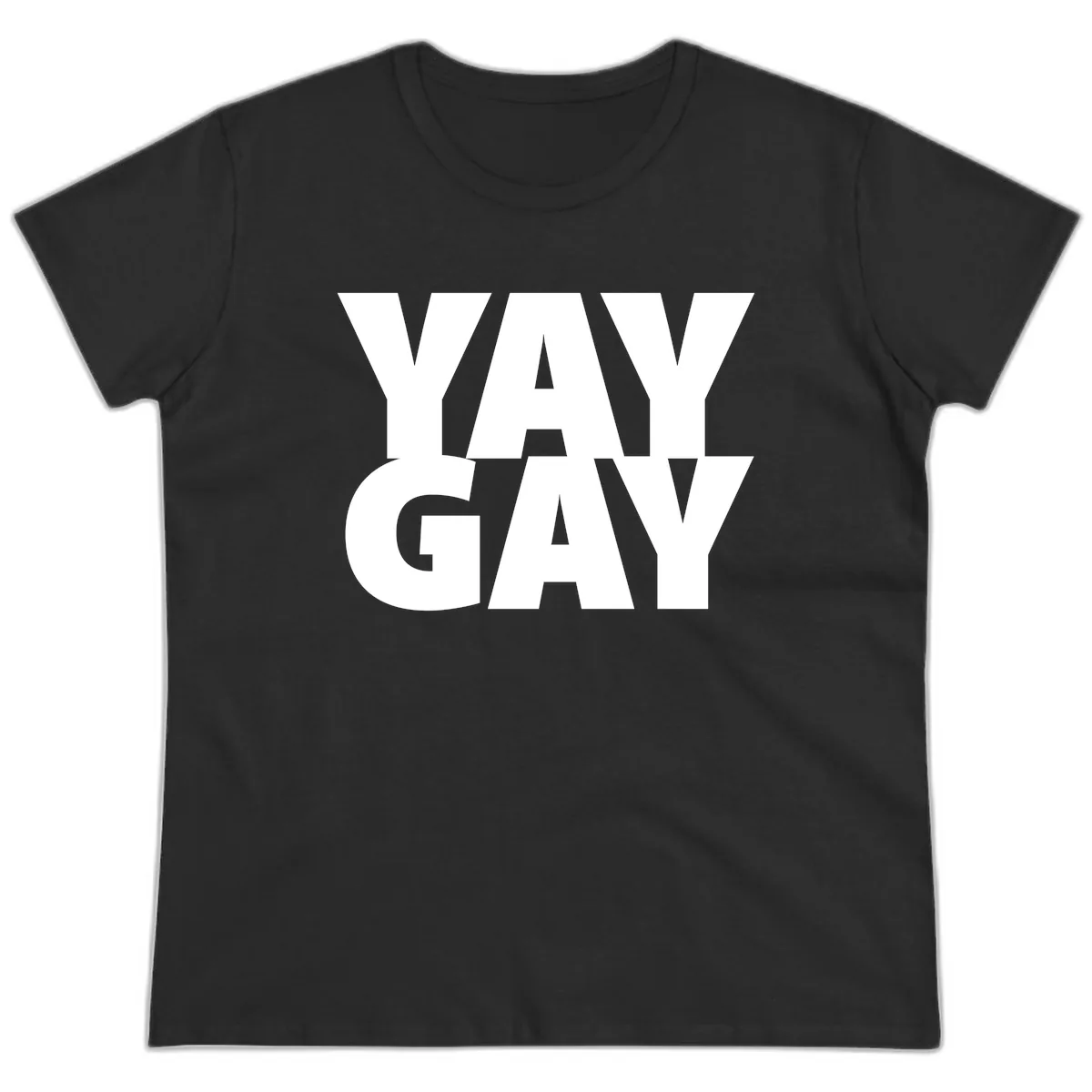 Way Gay Pride Statement Ladies Tee in Black