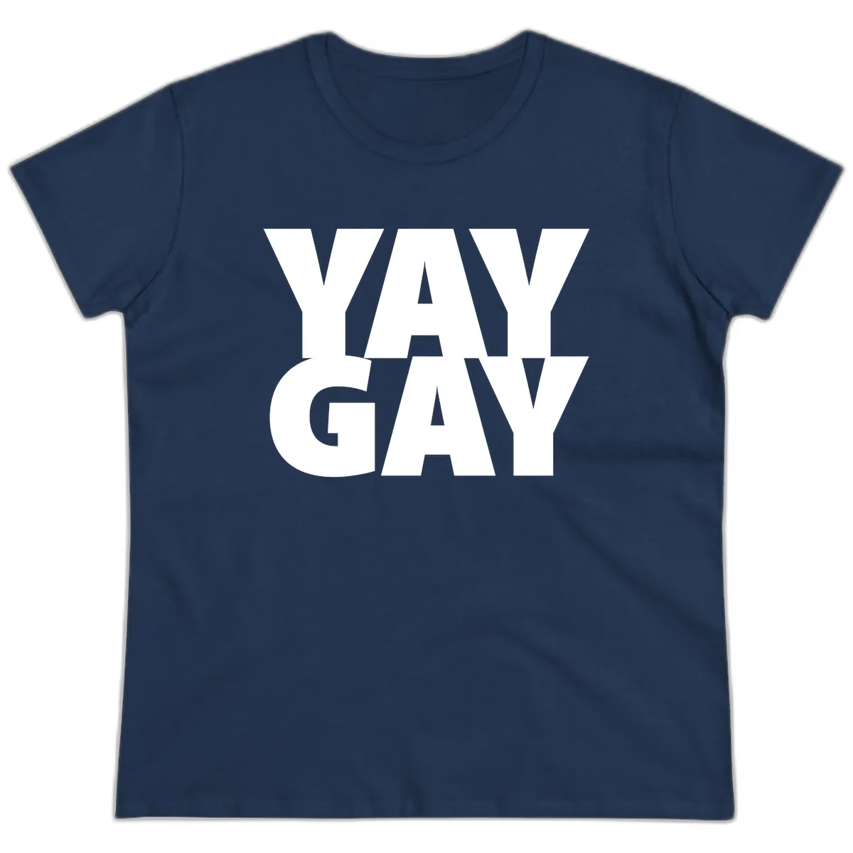 Way Gay Pride Statement Ladies Tee in Navy
