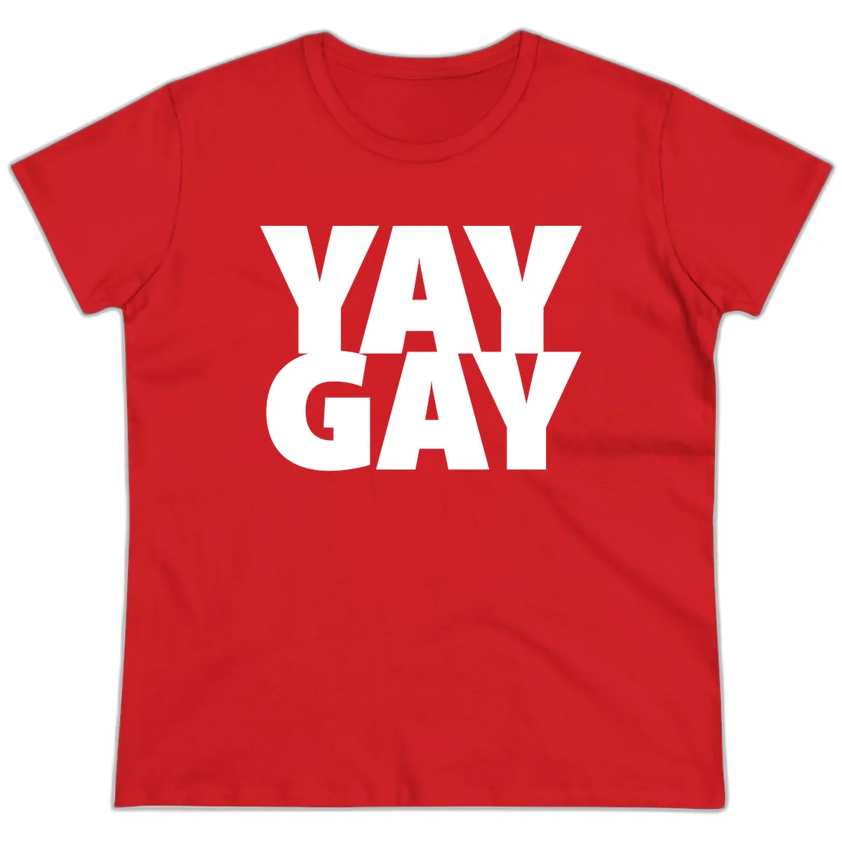 Way Gay Pride Statement Ladies Tee in Red