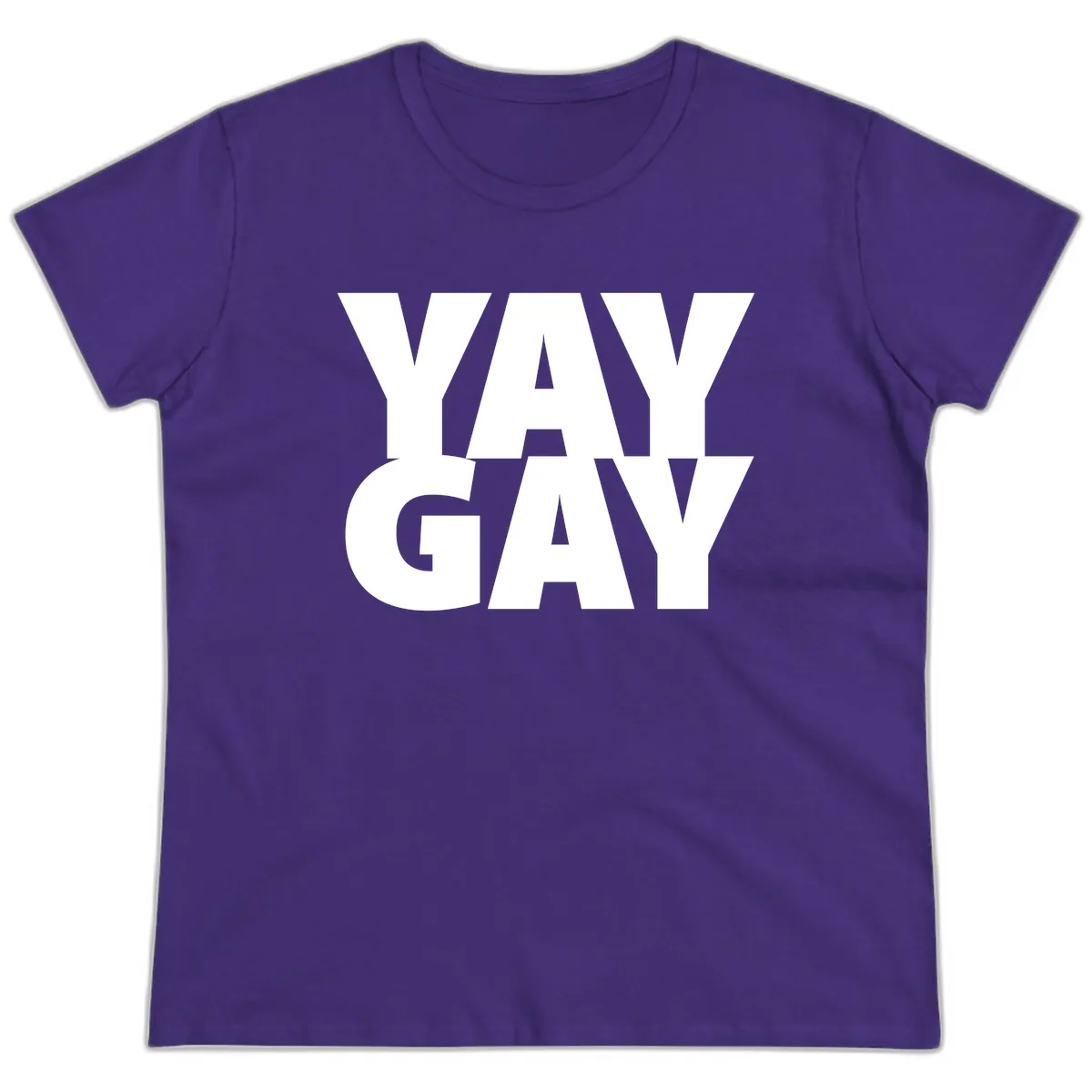 Way Gay Pride Statement Ladies Tee in Purple