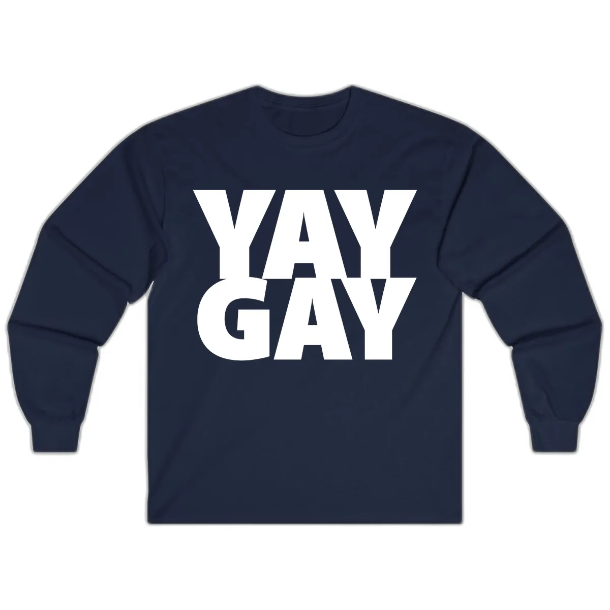 Way Gay Pride Statement Long Sleeve in Navy