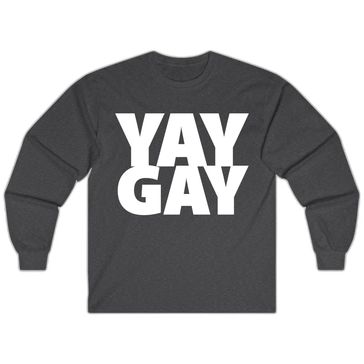 Way Gay Pride Statement Long Sleeve in Dark Heather