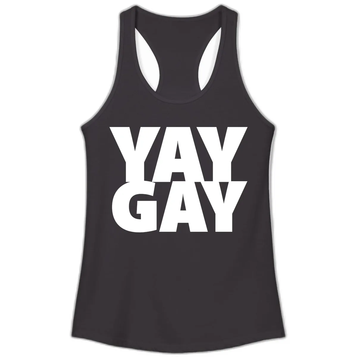Way Gay Pride Statement Ladies Tank in Black