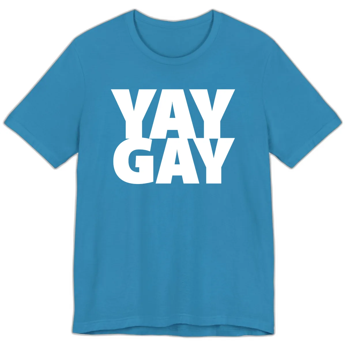 Way Gay Pride Statement Premium T-Shirt in Aqua