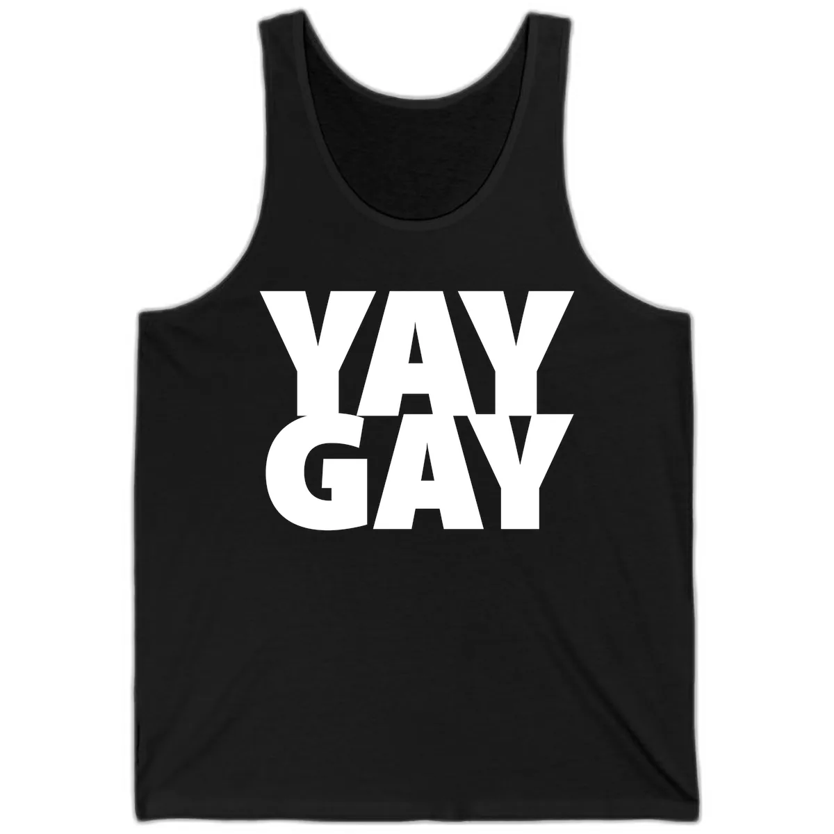 Way Gay Pride Statement Tank in Black