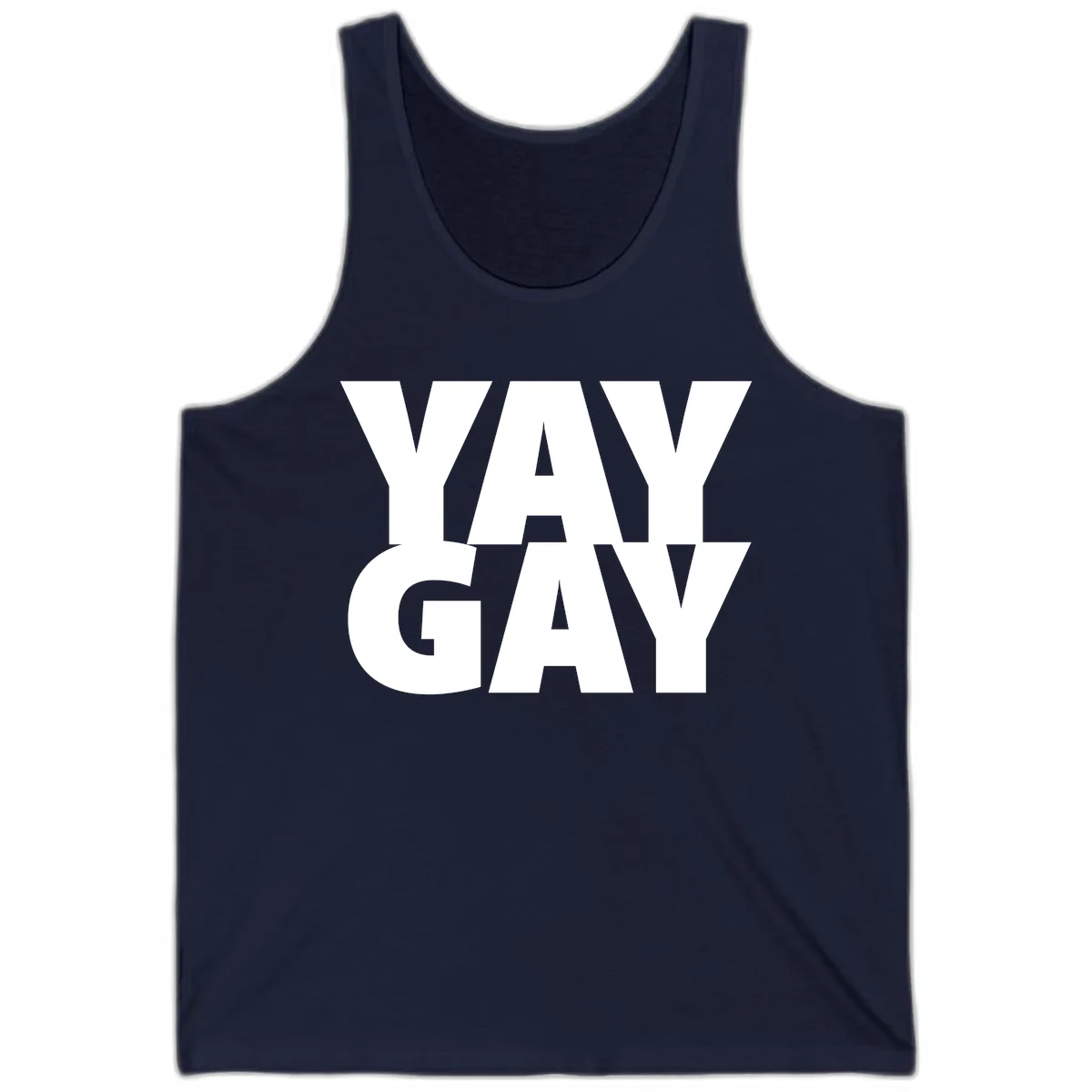 Way Gay Pride Statement Tank in Navy