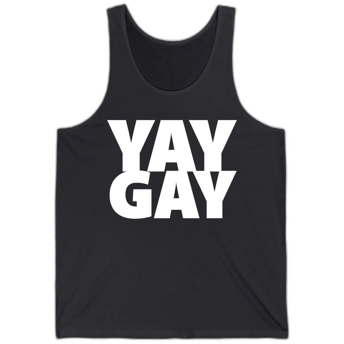 Way Gay Pride Statement Tank in Dark Grey