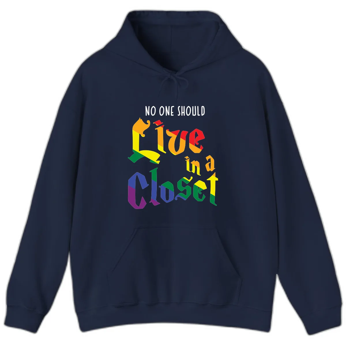 Love In A Colorful Closet Hoodie in Navy