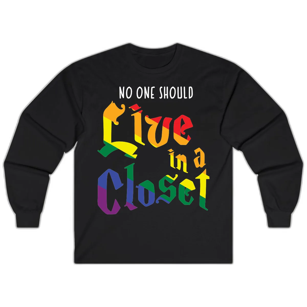 Love In A Colorful Closet Long Sleeve in Black