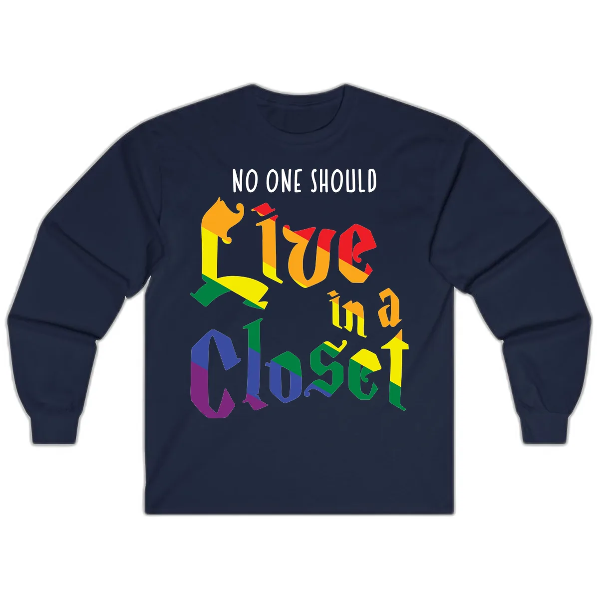 Love In A Colorful Closet Long Sleeve in Navy