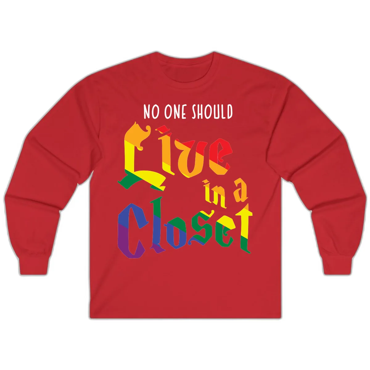 Love In A Colorful Closet Long Sleeve in Red