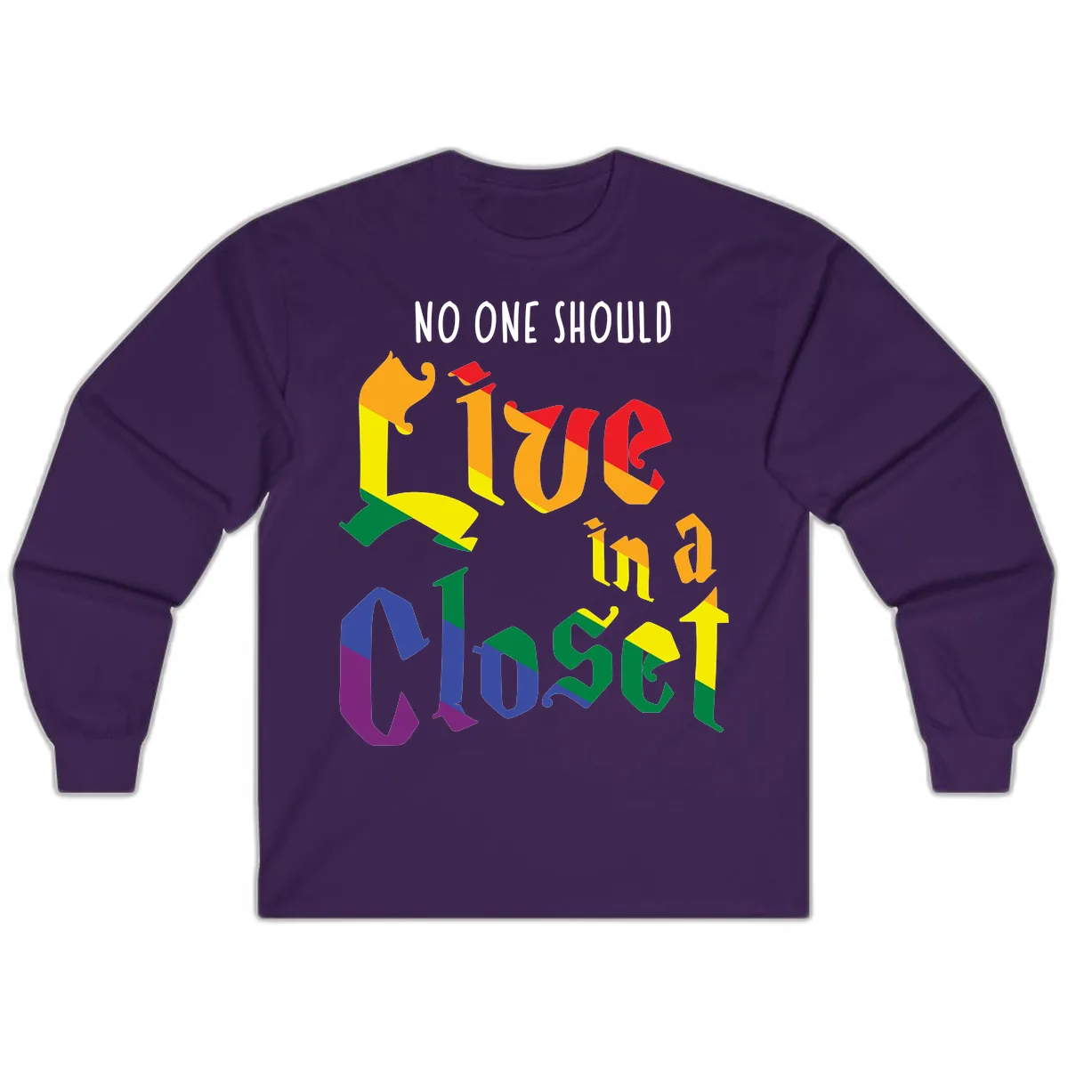 Love In A Colorful Closet Long Sleeve in Purple