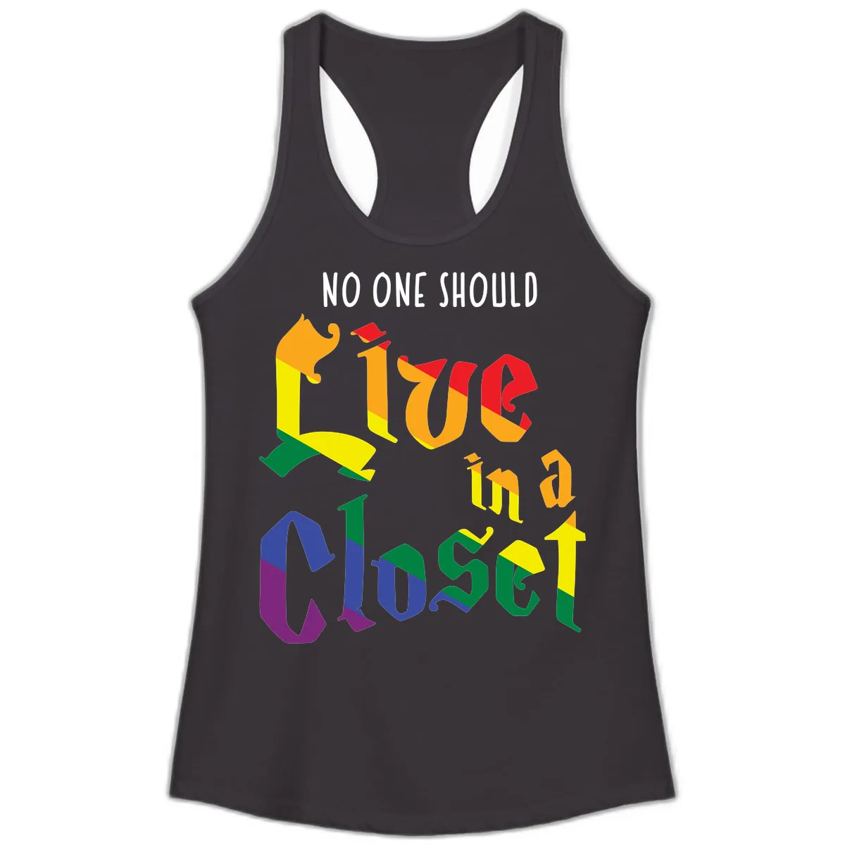 Love In A Colorful Closet Ladies Tank in Black