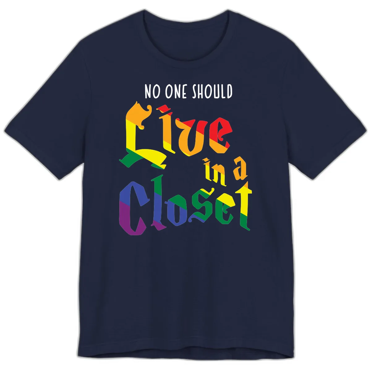 Love In A Colorful Closet Premium T-Shirt in Navy