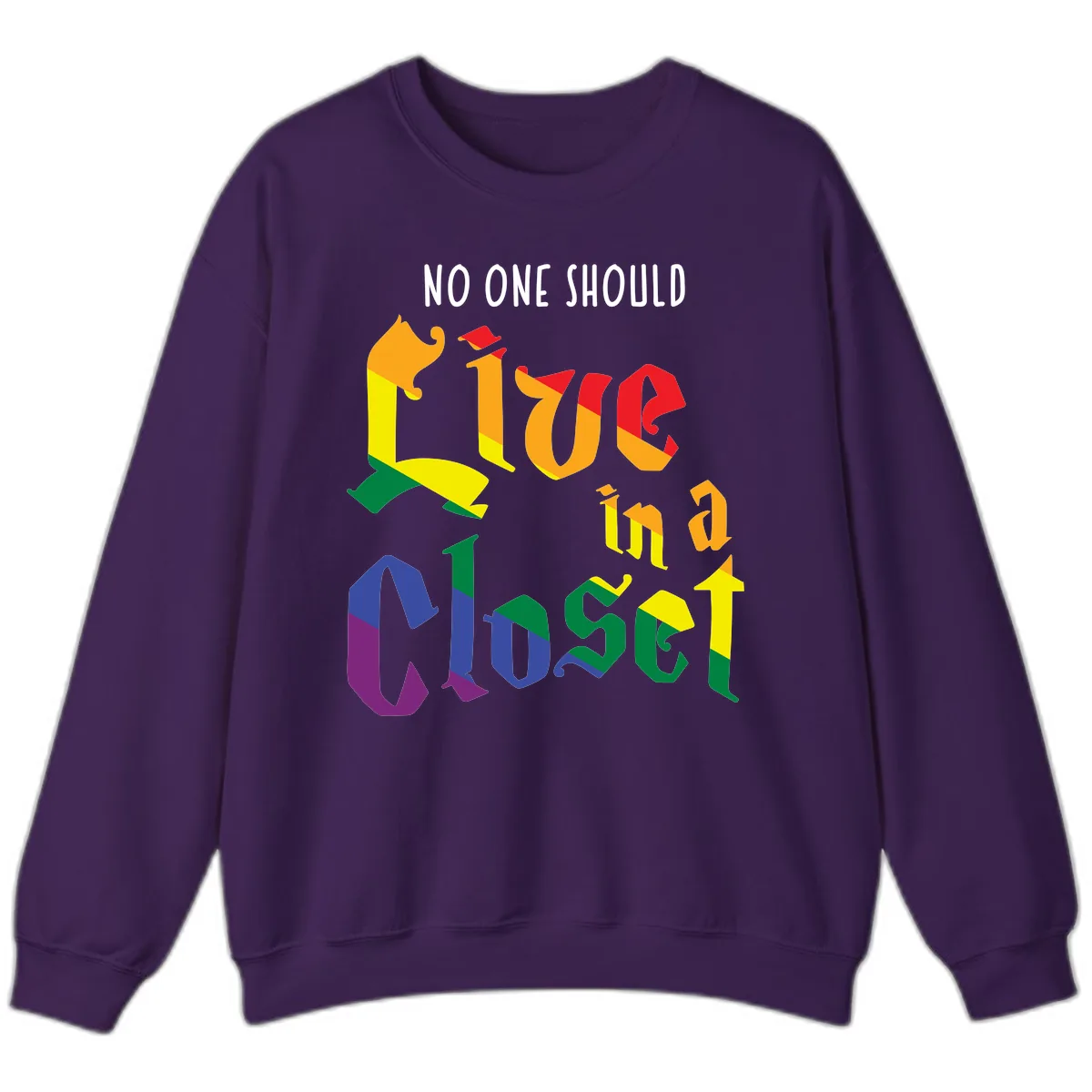 Love In A Colorful Closet Sweatshirt in Purple