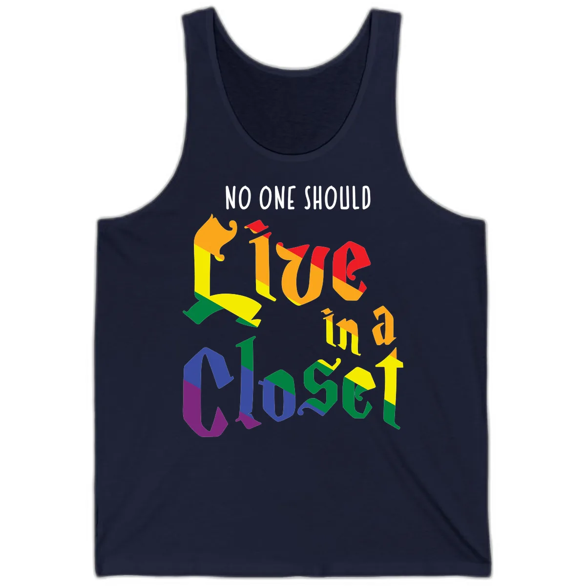 Love In A Colorful Closet Tank in Navy
