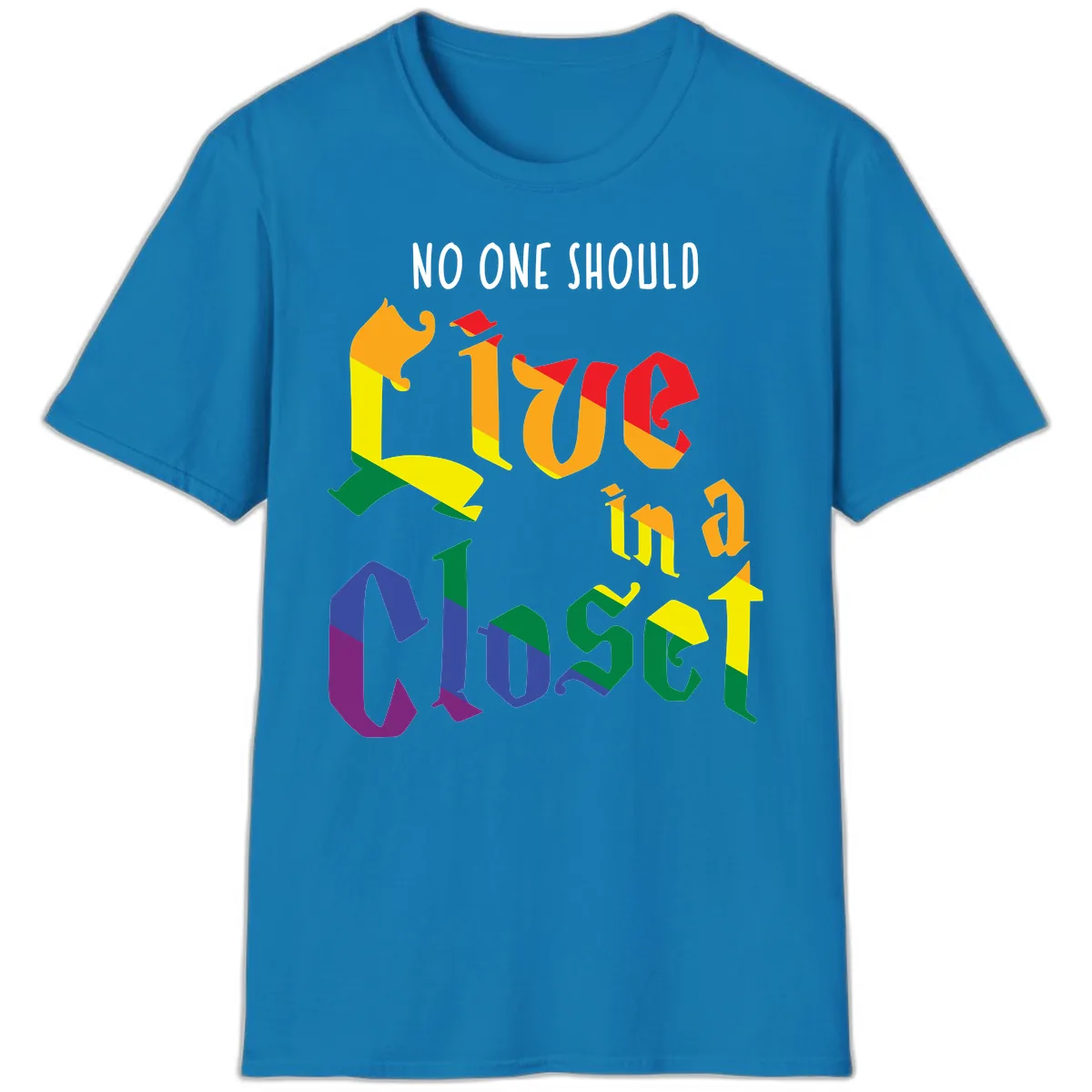 Love In A Colorful Closet T-Shirt in Sapphire