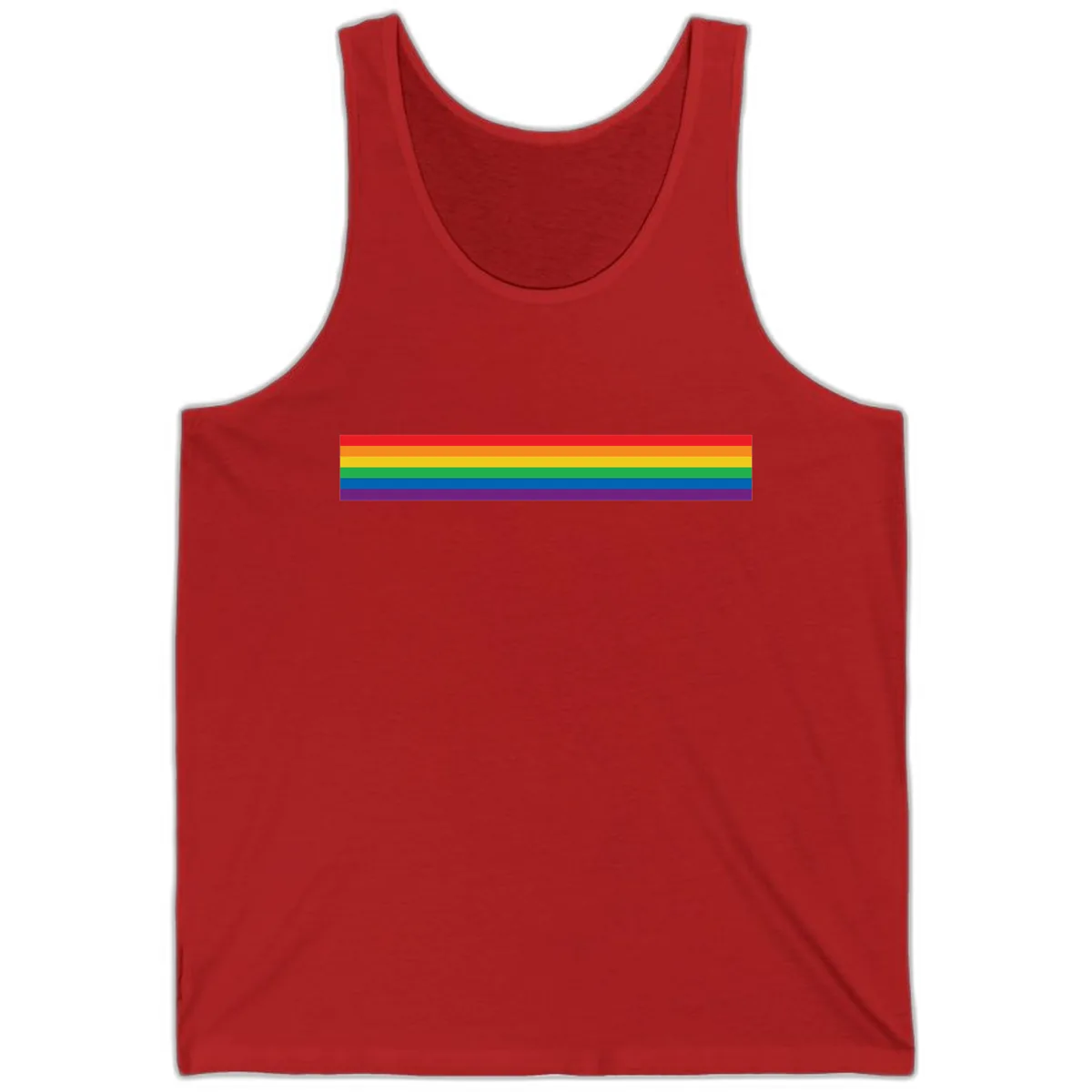 Rainbow Pride Flag Stripes Tank in Red