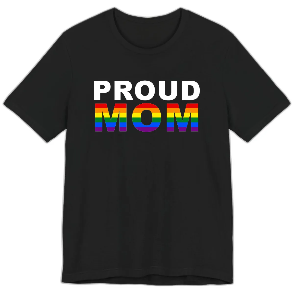 Proud Mom Pride Flag Premium T-Shirt in Black