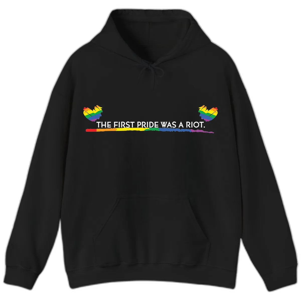 The First Pride Was A Riot Hoodie in Black