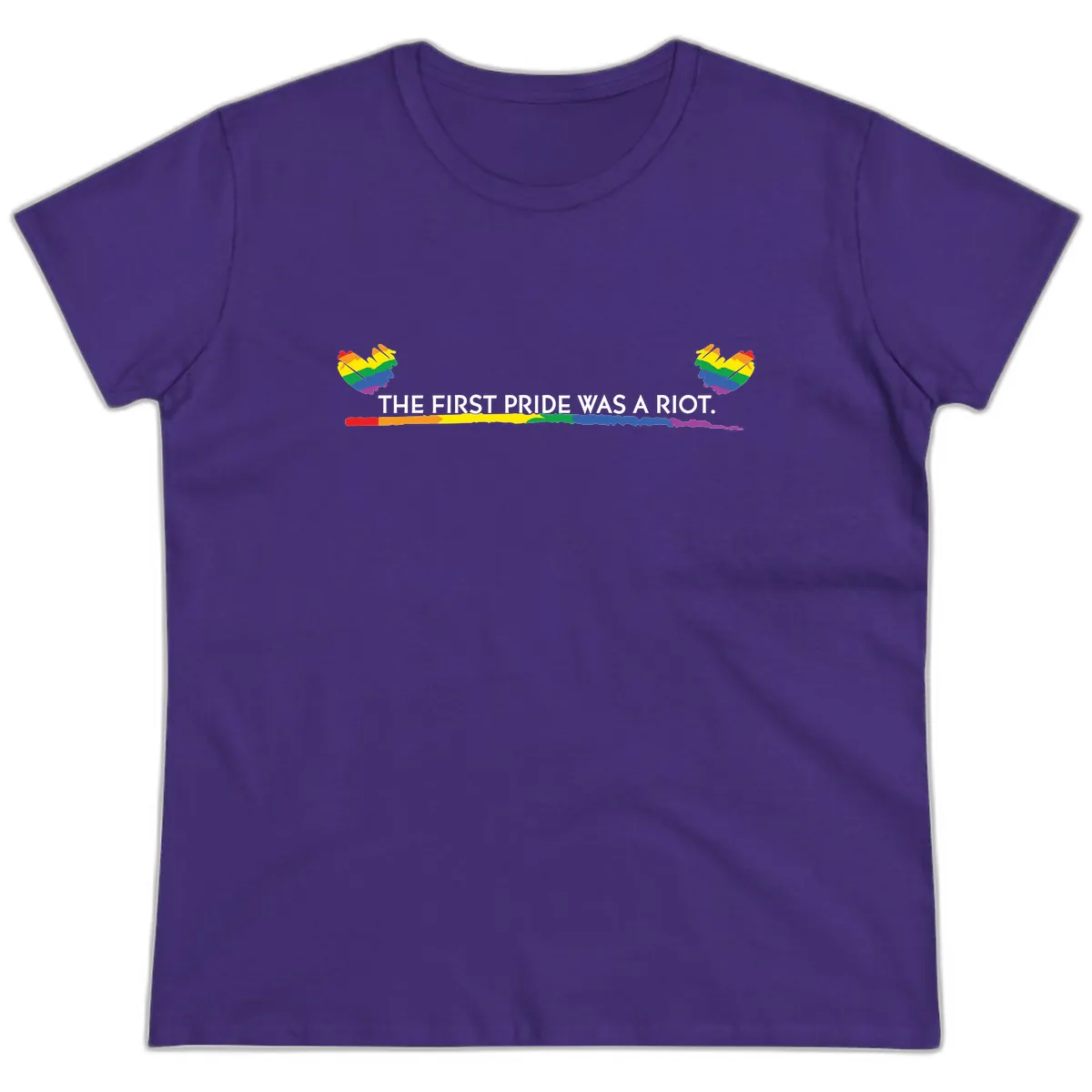 The First Pride Was A Riot Ladies Tee in Purple