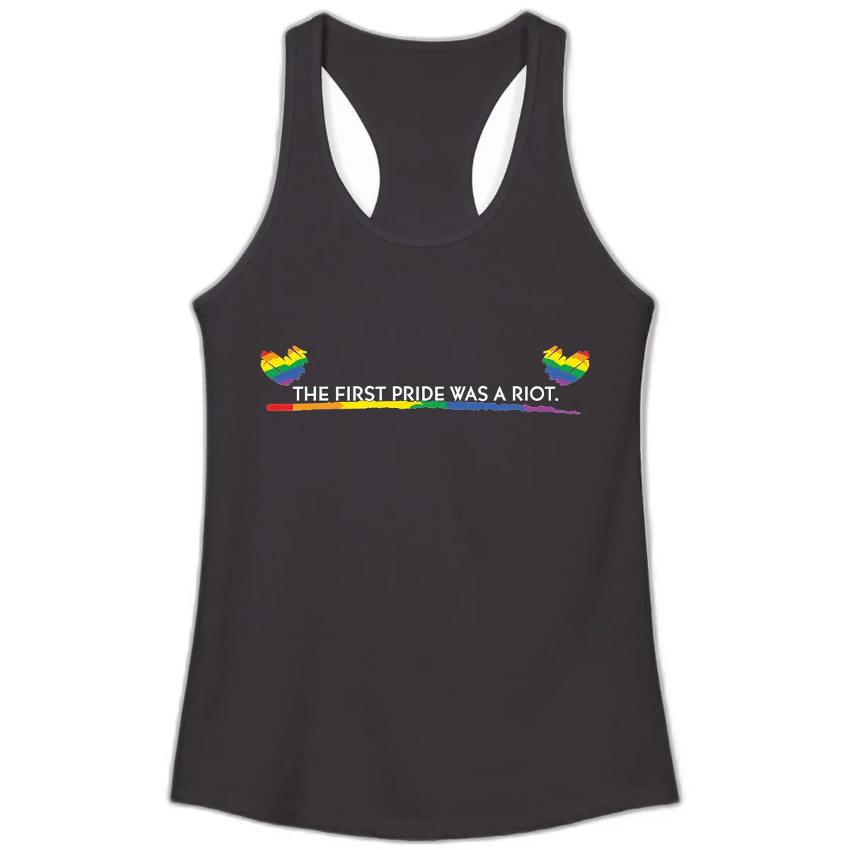 The First Pride Was A Riot Ladies Tank in Black